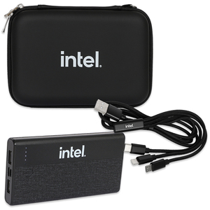 10,000 mAh Wireless Charging Power Bank with 3-in-